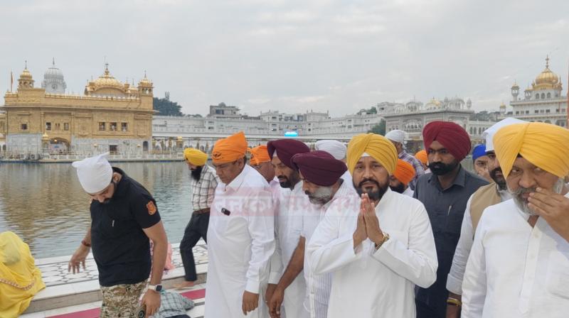 Charanjit Singh Channi at Sri Darbar Sahib