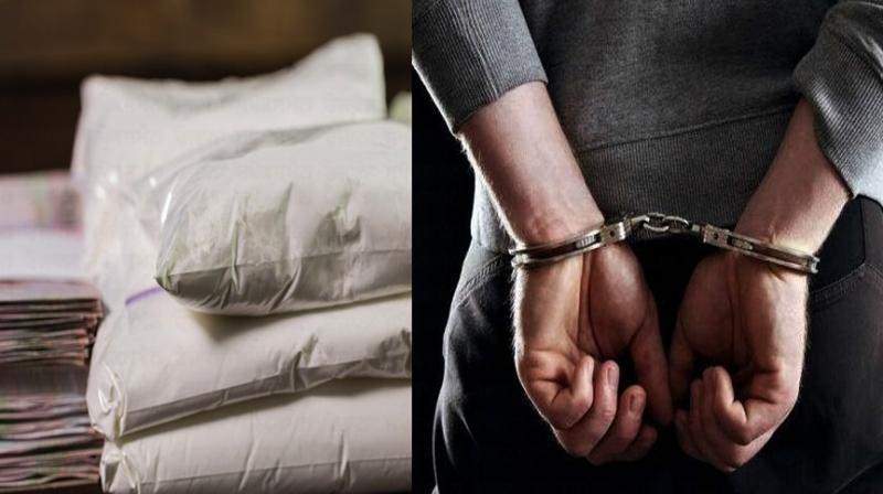 One arrested with 7 kg heroin and 36 lakh drug money