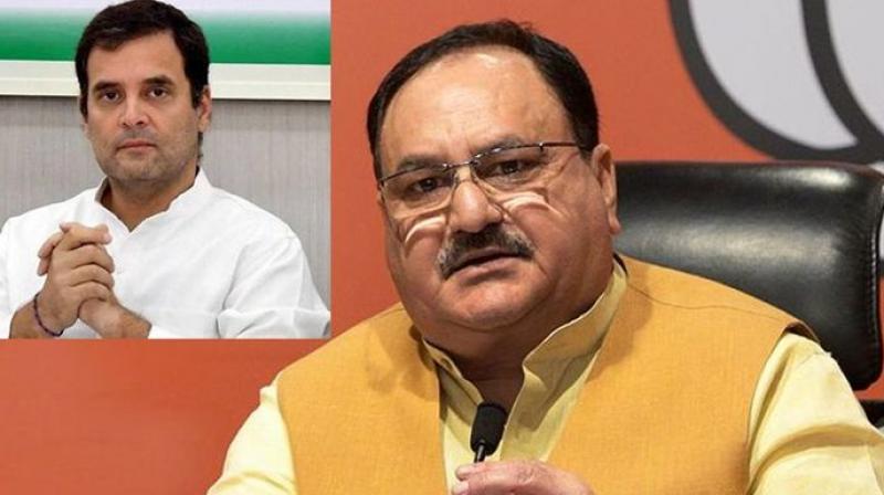 JP Nadda-Rahul Gandhi JP Nadda-Rahul Gandhi