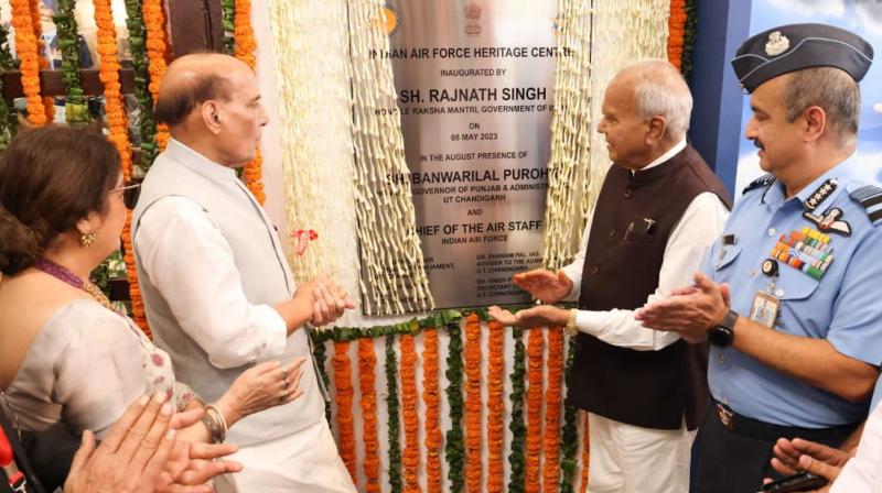 Union Defense Minister Rajnath Singh inaugurated the Air Force Heritage Centre Union Defense Minister Rajnath Singh inaugurated the Air Force Heritage Centre