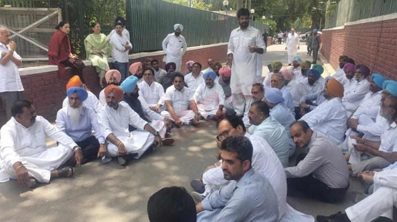 Punjab Congress Protest at CM House Punjab Congress Protest at CM House