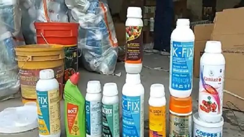 Raid on fake fertilizer factory at Ludhiana Raid on fake fertilizer factory at Ludhiana