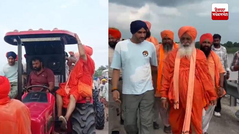 Rajya Sabha member Harbhajan Singh Bhajji and Sant Seechewal visit flood affected villages Rajya Sabha member Harbhajan Singh Bhajji and Sant Seechewal visit flood affected villages