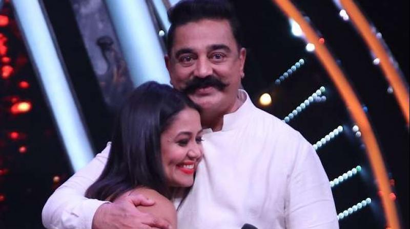Kamal Hassan with Neha Kakkar Kamal Hassan with Neha Kakkar