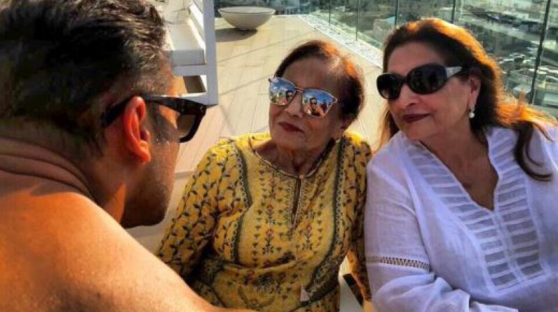 Salman Khan with his mother 
