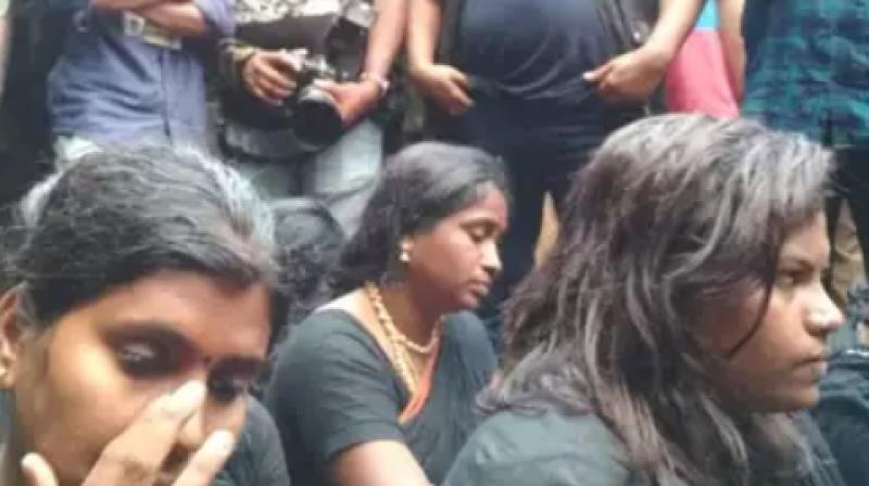 Group of women devotees Group of women devotees