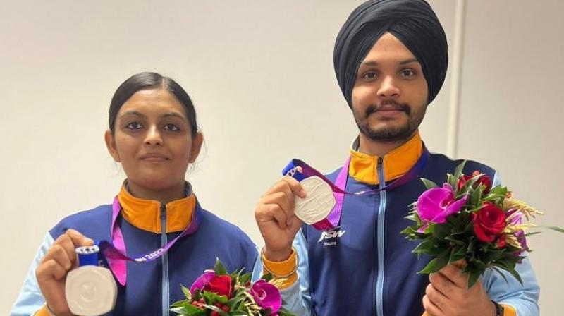 Asian Games 2023: Sarabjot Singh, Divya Bag Silver In 10 M Air Pistol Asian Games 2023: Sarabjot Singh, Divya Bag Silver In 10 M Air Pistol