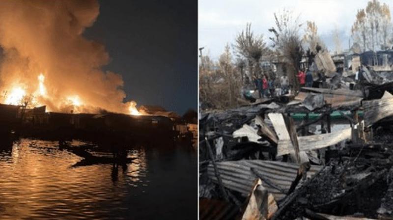 Terrible fire broke out in Dal Lake, Terrible fire broke out in Dal Lake,