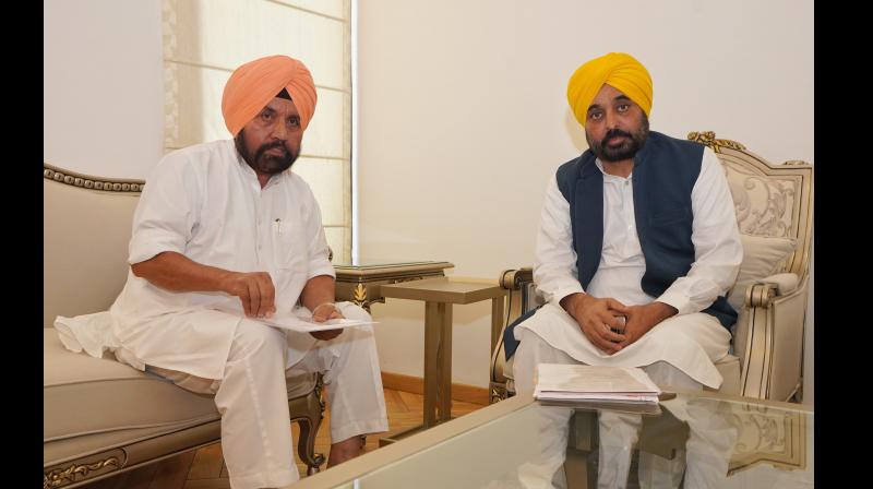 Harchand Singh Burst with CM Bhagwant Mann Harchand Singh Burst with CM Bhagwant Mann