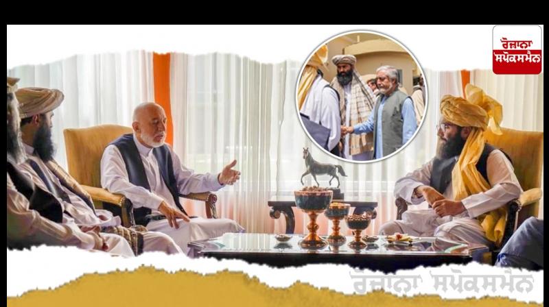  Taliban Meet Ex Afghan President Hamid Karzai 