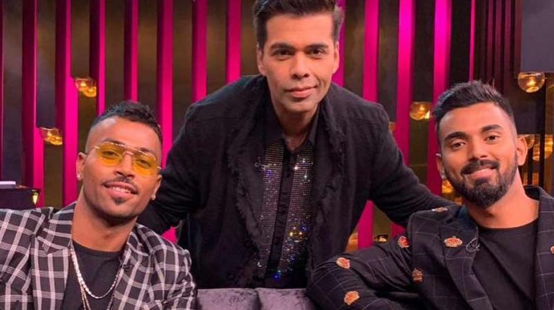 Karan Johar, Hardik Pandya, KL Rahul Karan Johar, Hardik Pandya, KL Rahul