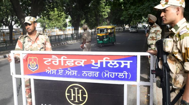 paramilitary force deployed in Mohali paramilitary force deployed in Mohali