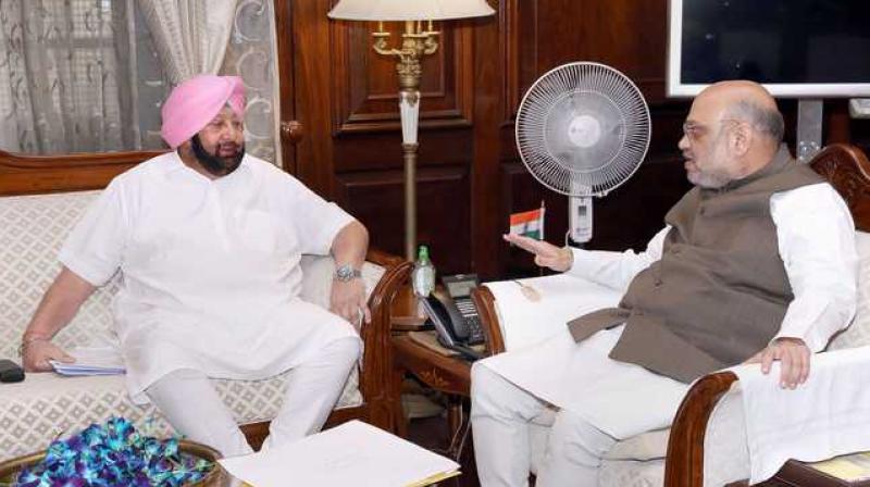 Captain Amarinder, Amit Shah Captain Amarinder, Amit Shah