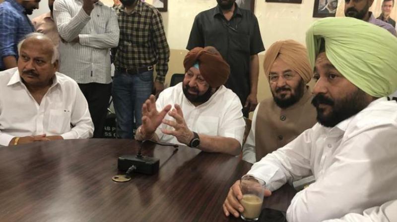 Capt Amarinder Singh meetings with MLA's and workers Capt Amarinder Singh meetings with MLA's and workers