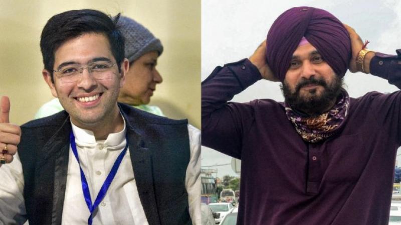 Raghav Chadha and Navjot Singh Sidhu Raghav Chadha and Navjot Singh Sidhu