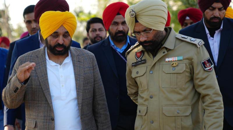 CM Bhagwant Mann with Police officials