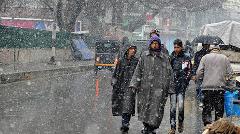 Rain and snowfall in Jammu and Kashmir