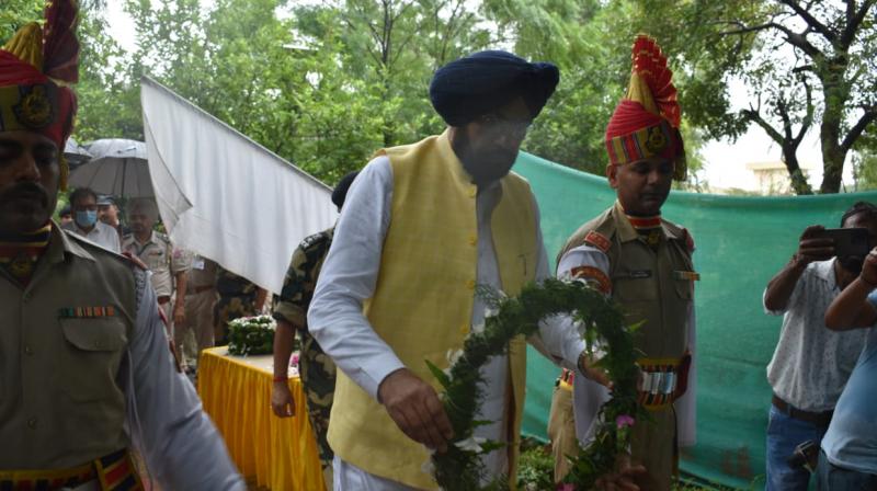 Cabinet Minister Kuldeep Dhaliwal paid tribute to 1971 war martyr Kamaljit Singh