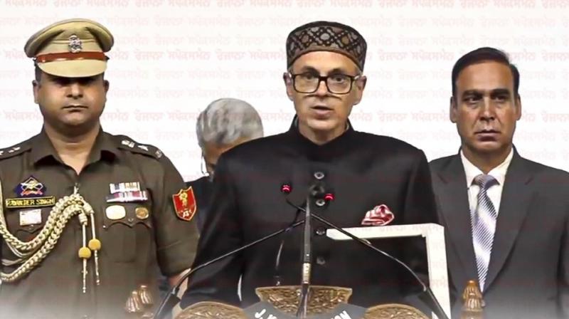 Omar Abdullah took oath as the first Chief Minister of the Union Territory of Jammu and Kashmir Omar Abdullah took oath as the first Chief Minister of the Union Territory of Jammu and Kashmir