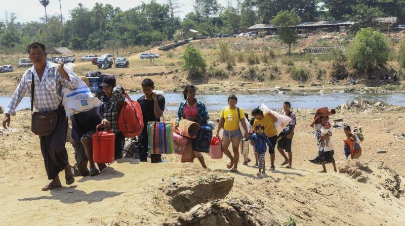 Myanmar Conflict: About 1,300 people from Myanmar flee into Thailand 