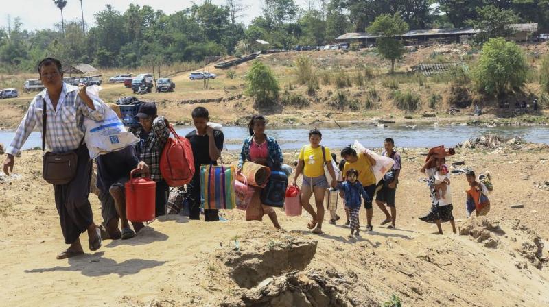 Myanmar Conflict: About 1,300 people from Myanmar flee into Thailand Myanmar Conflict: About 1,300 people from Myanmar flee into Thailand