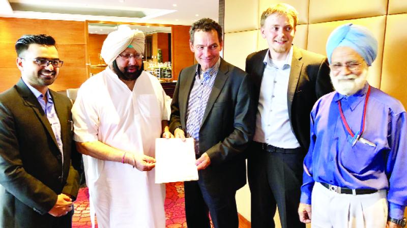 Captain Amarinder Singh with German Directors Captain Amarinder Singh with German Directors