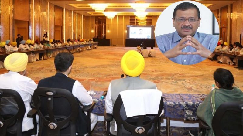 AAP chief Arvind Kejriwal hold meeting with newly elected Punjab MLAs today AAP chief Arvind Kejriwal hold meeting with newly elected Punjab MLAs today