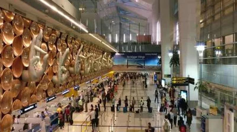 Young man arrested on igi airport who was in the getup of an old women Young man arrested on igi airport who was in the getup of an old women