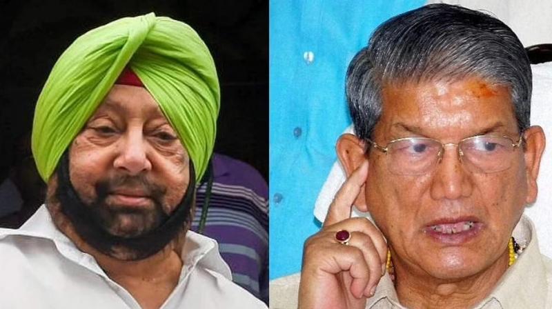 Captain Amarinder Singh, Harish Rawat 