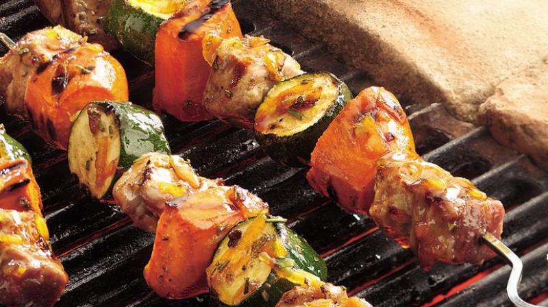 Grilled Potato Kebabs 