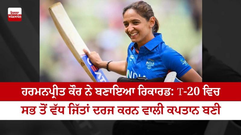 Harmanpreet Kaur became the captain with most wins in T-20