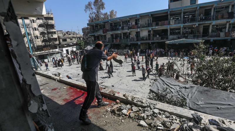 Israeli strike on UN school kills dozens in Gaza Israeli strike on UN school kills dozens in Gaza