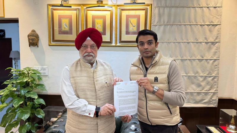 Shergill meets Union Minister Hardeep Puri regarding the resumption of the Bullock Cart race at Kila Raipur games