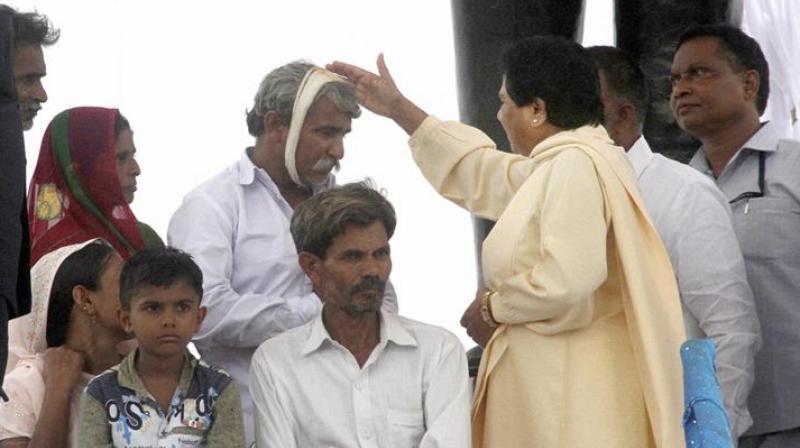 mayawati attack on bjp in dalit case