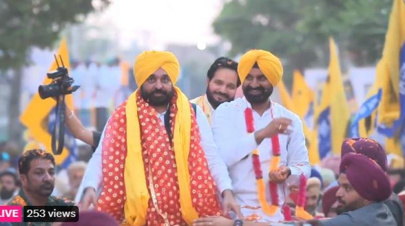 CM bhagwant Mann's road show in Ladhiana News in punjabi CM bhagwant Mann's road show in Ladhiana News in punjabi