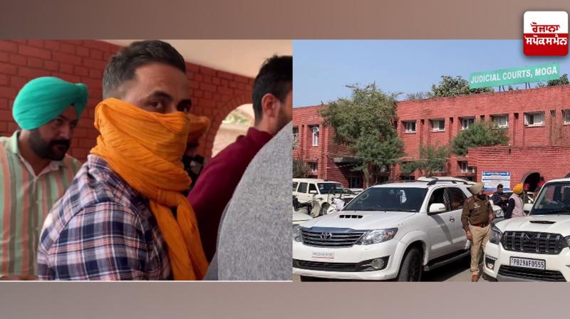 Gangster Sukhpreet Budha was brought from Delhi and presented in Moga court Gangster Sukhpreet Budha was brought from Delhi and presented in Moga court