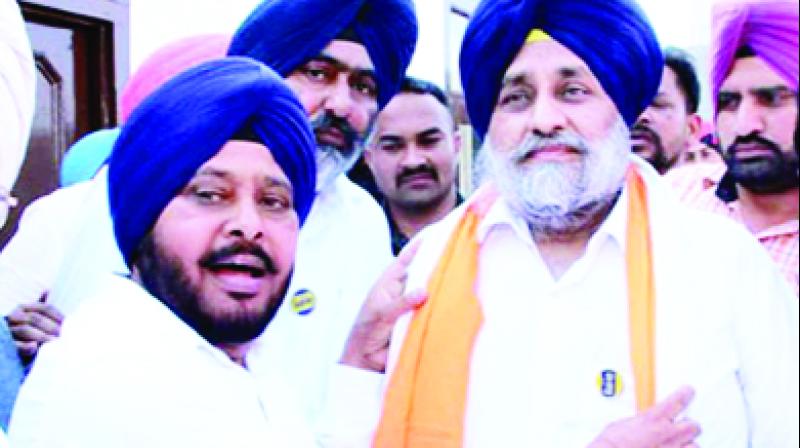 Dera Premi welcoming Sukhbir Singh Badal