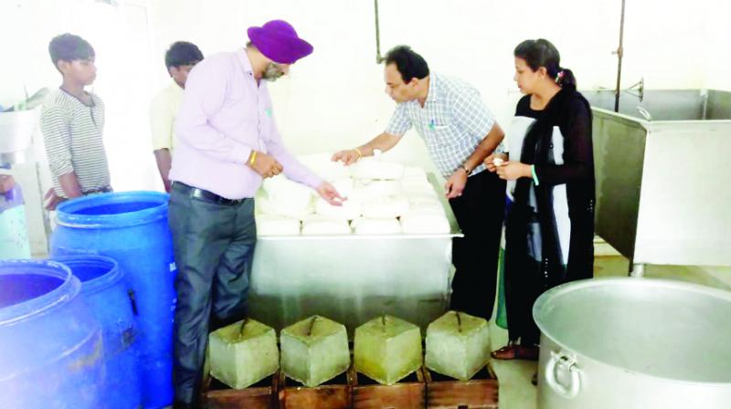 During the checking of the officers of the food department During the checking of the officers of the food department
