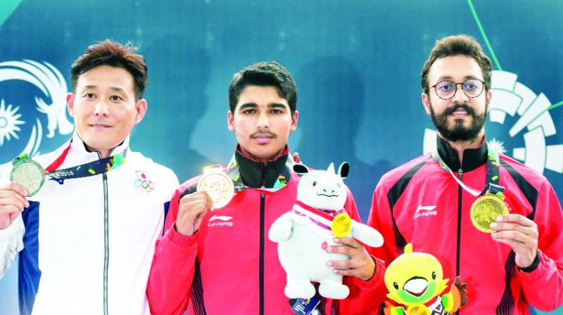 Saurav Chaudhary With Gold Medal 