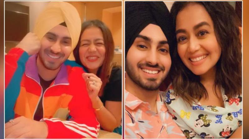 Neha kakkar with Rohanpreet singh Neha kakkar with Rohanpreet singh