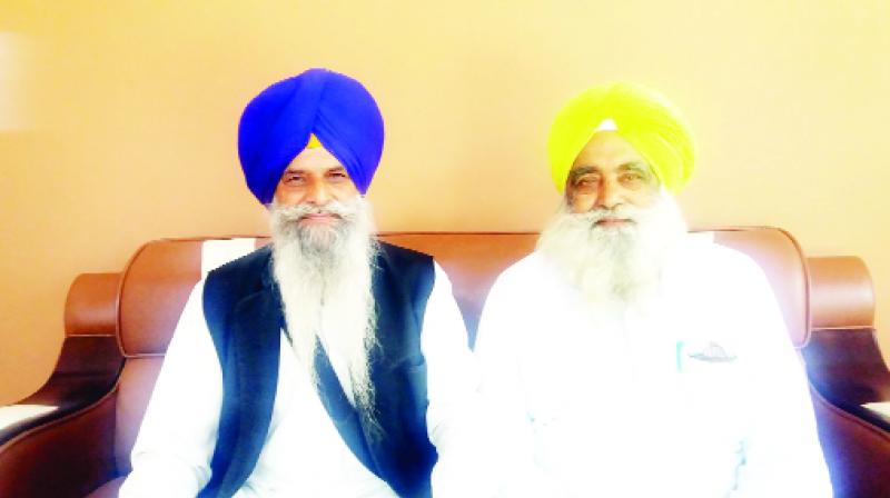 While press conference President Baldev Singh, Treasurer Sukhdev Singh