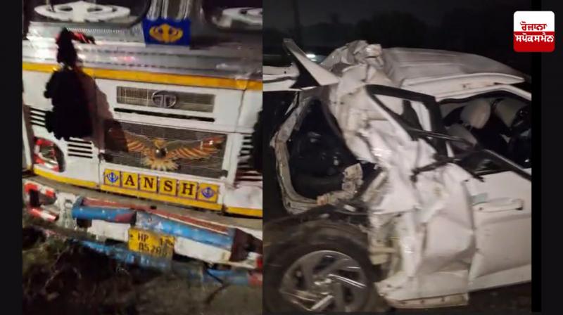 Truck Hits Parked Vehicle on Jalandhar-Delhi National Highway Latest News in Punjabi 