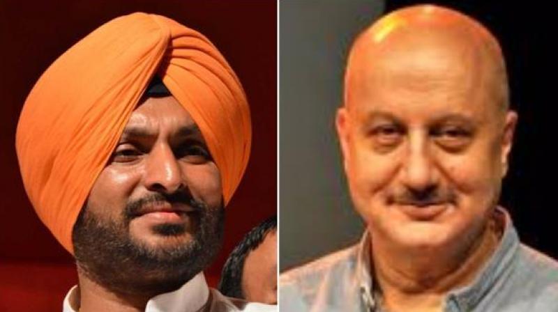 ravneet Bittu With Anupam Kher ravneet Bittu With Anupam Kher