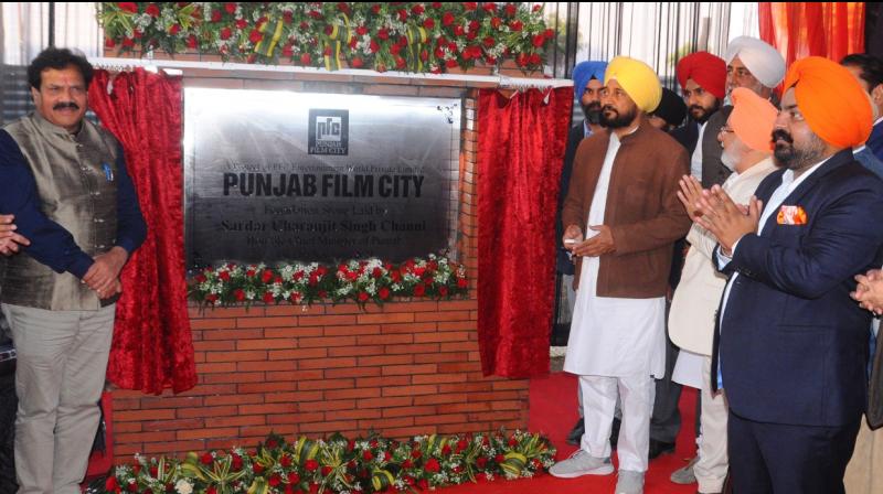 CHIEF MINISTER LAYS FOUNDATION STONE OF FILM CITY