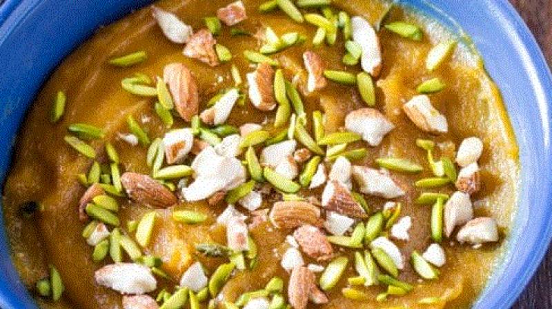 besan suji halwa besan suji halwa