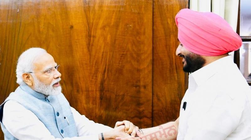 MP Ravneet Bittu met PM Modi MP Ravneet Bittu met PM Modi