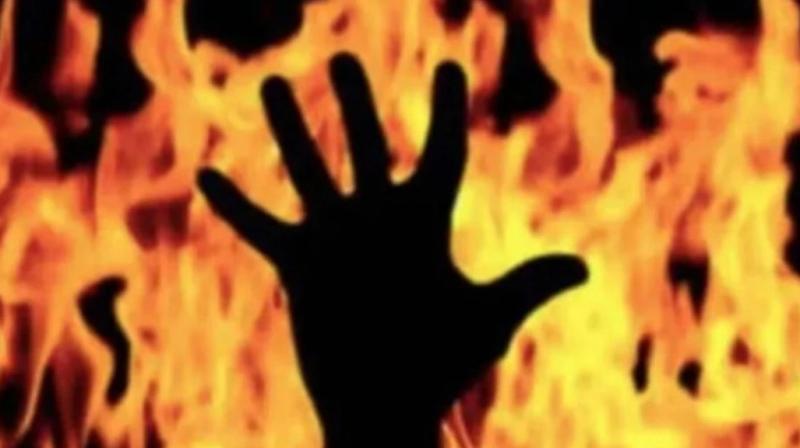 The youth set himself on fire The youth set himself on fire