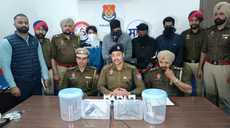 Punjab Police Lawrence Bishnoi's Gurge along with four youth arrested Punjab Police Lawrence Bishnoi's Gurge along with four youth arrested