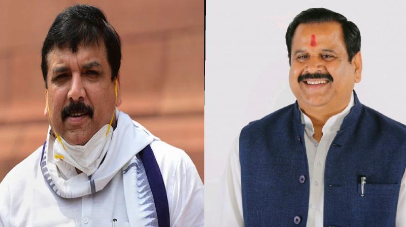 AAP MP Sanjay Singh, Former Minister of Uttar Pradesh Mahinder Singh AAP MP Sanjay Singh, Former Minister of Uttar Pradesh Mahinder Singh