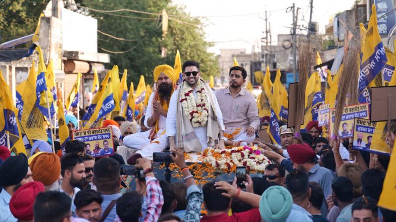 MP Raghav Chadha campaigned for Sri Anandpur Sahib candidate Malvinder Singh Kang MP Raghav Chadha campaigned for Sri Anandpur Sahib candidate Malvinder Singh Kang